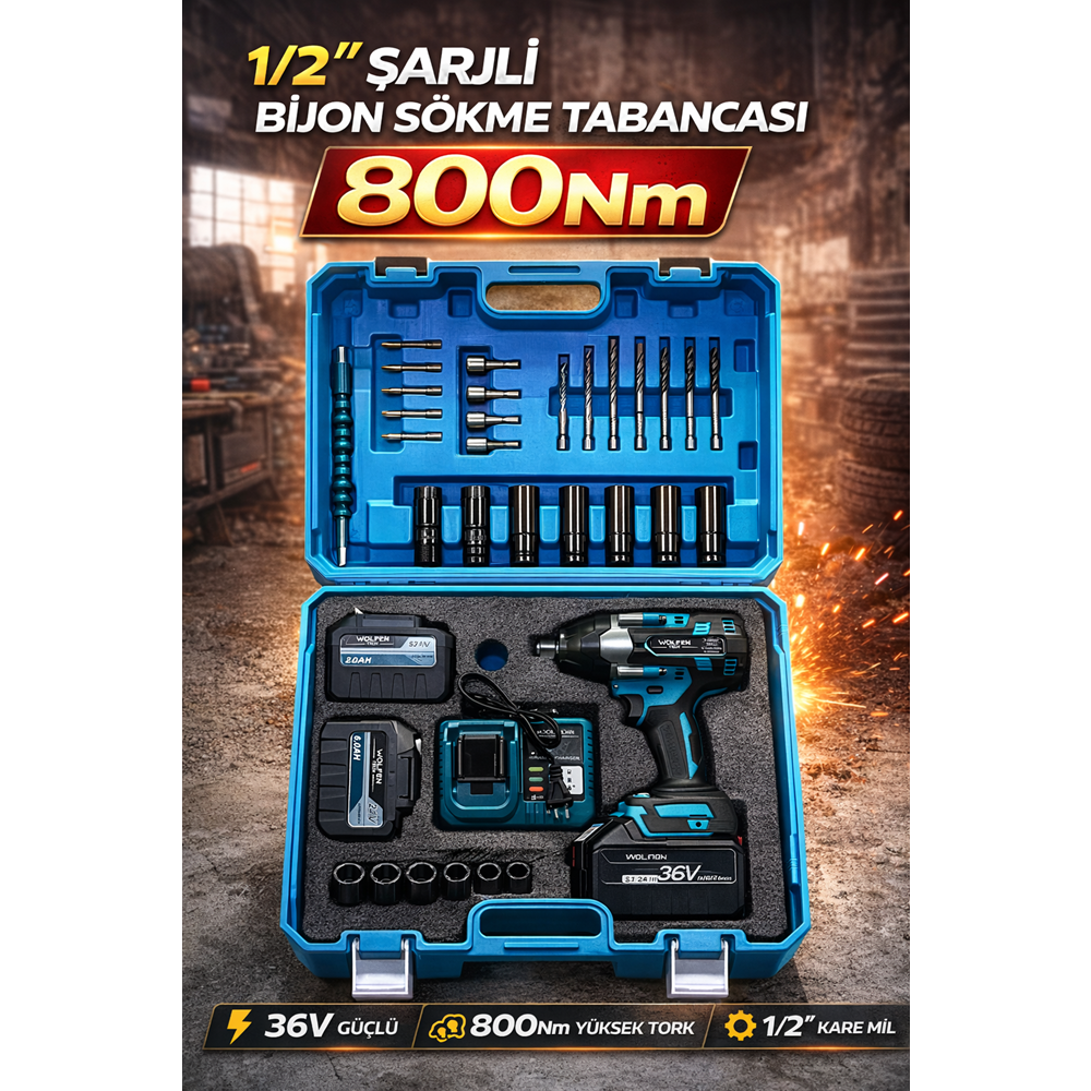 1/2 ŞARJLI BİJON SÖKME TABANCASI 800NM