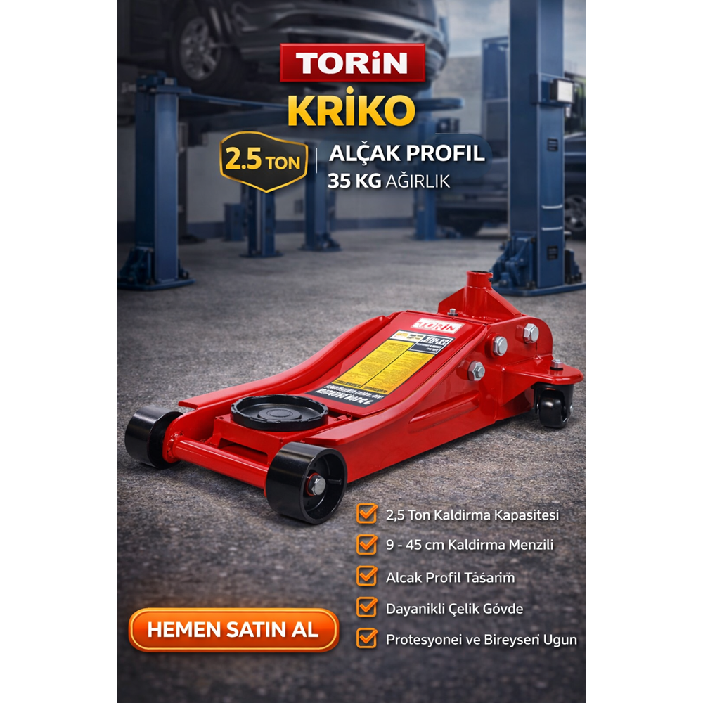 KRİKO T830018 TORIN 2,5 TON 35 KG.ALÇAK PROFİL