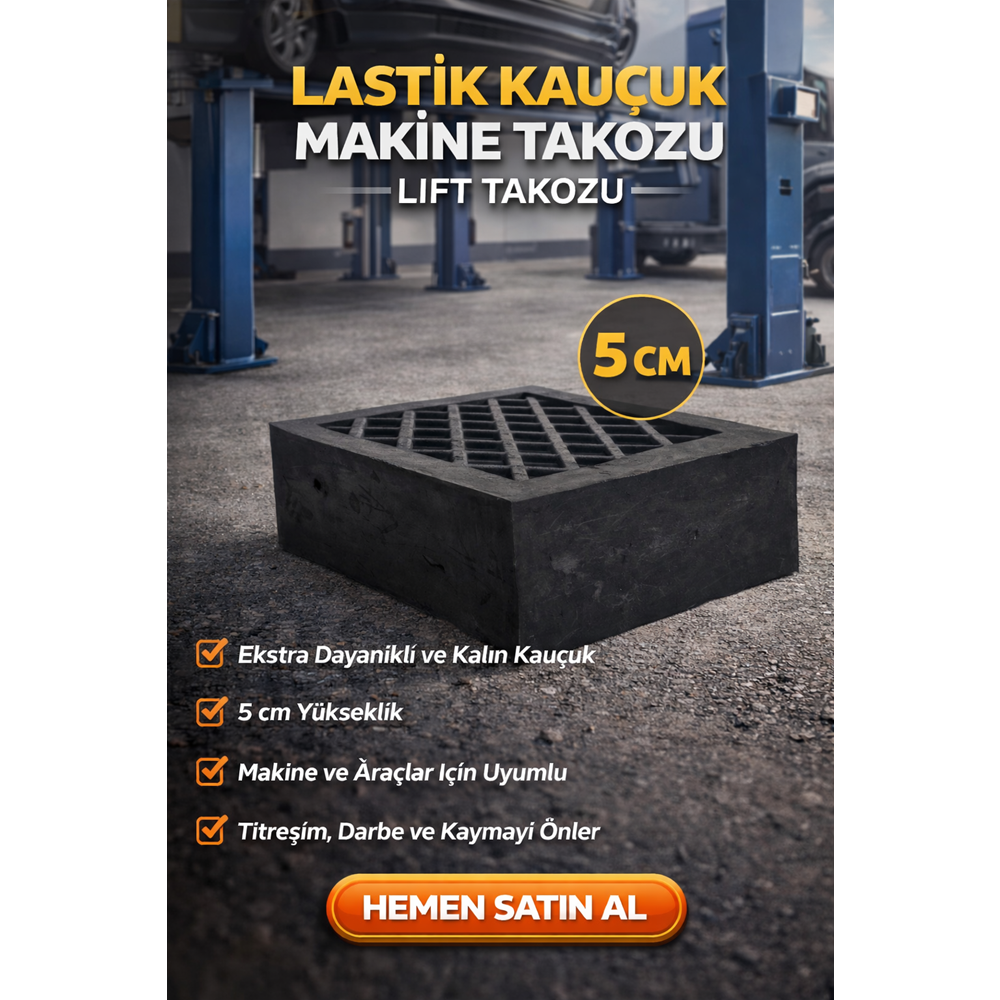 LASTİK KAUÇUK MAKİNE TAKOZU 5 CM