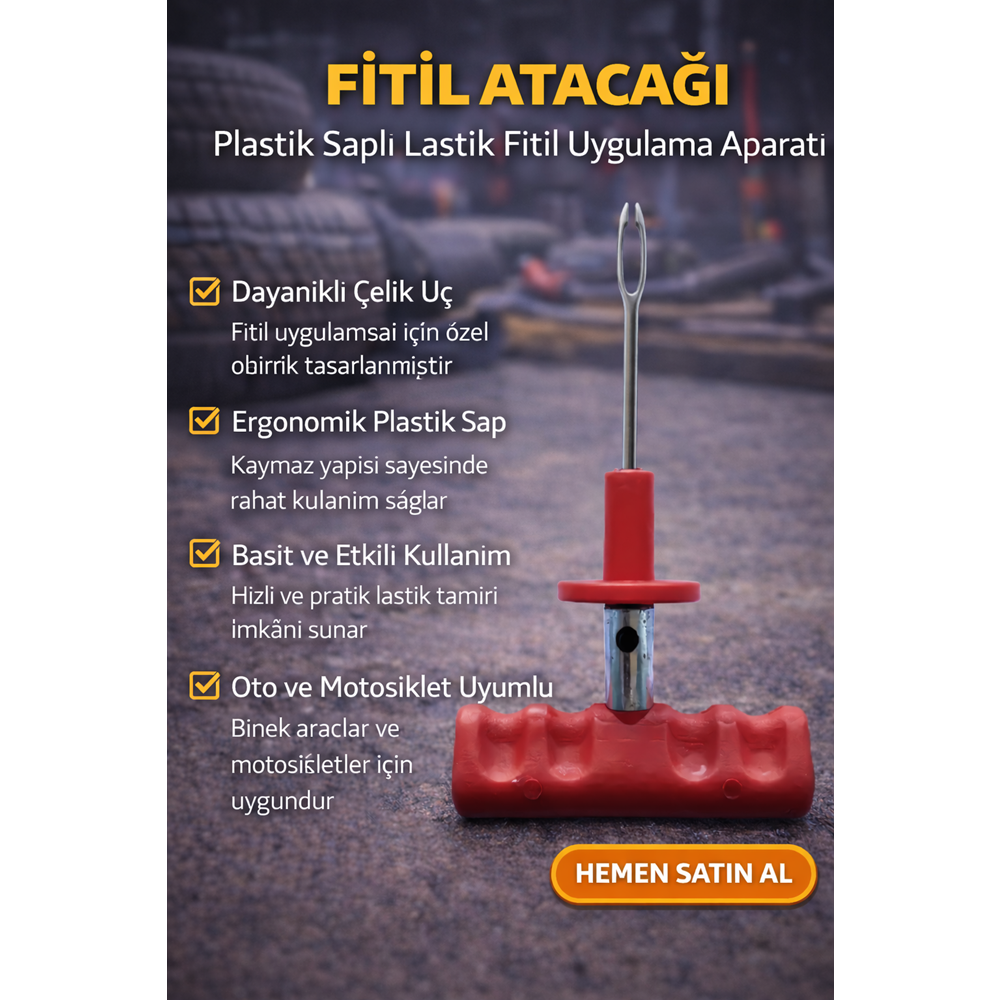 FİTİL ATACAĞI PLASTİK SAPLI