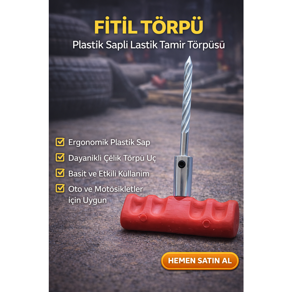 FİTİL TÖRPÜ PLASTİK SAPLI
