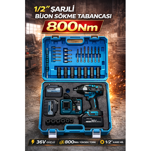 1/2 ŞARJLI BİJON SÖKME TABANCASI 800NM